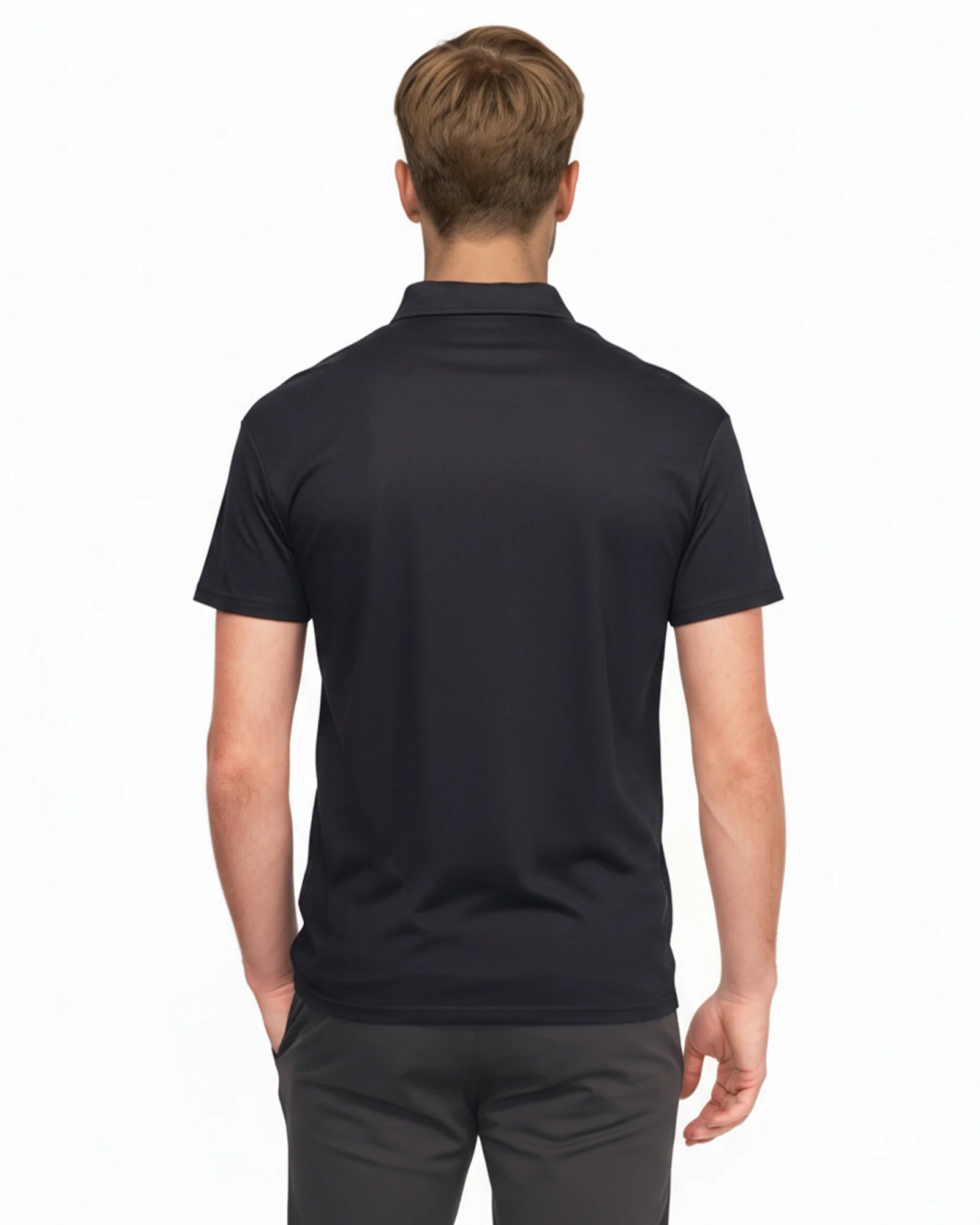 Luxury Short Sleeved Polo - Navy - Image 3