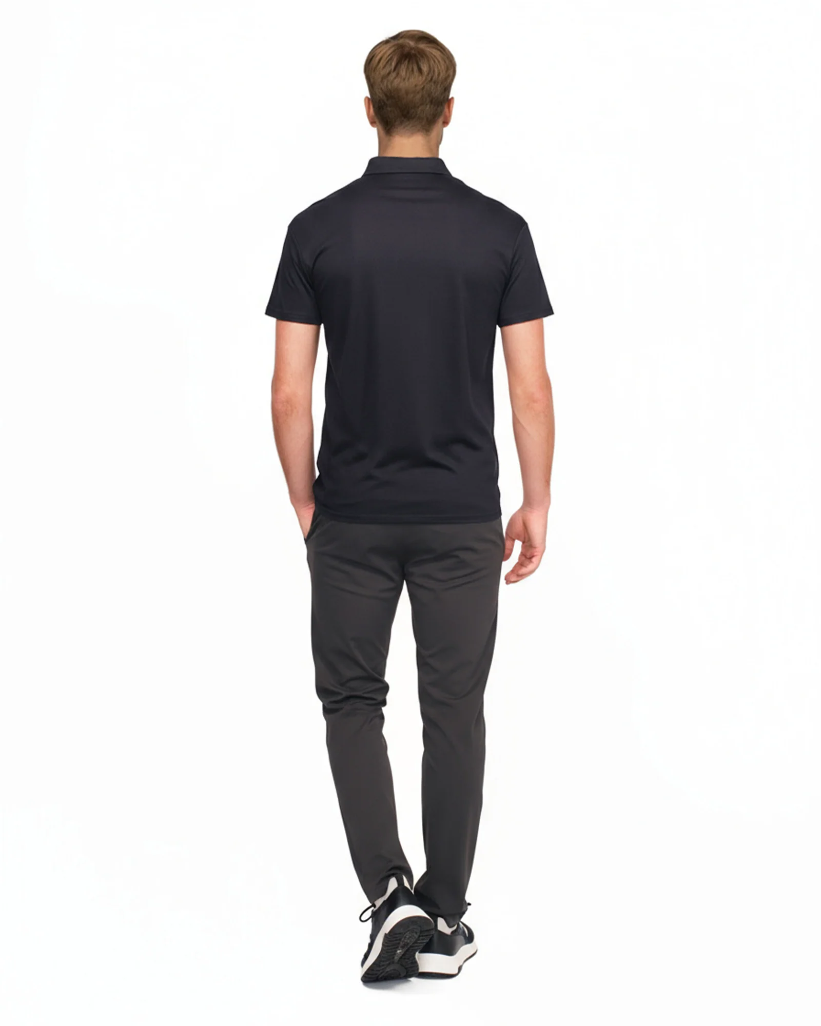 Luxury Short Sleeved Polo - Navy - Image 4