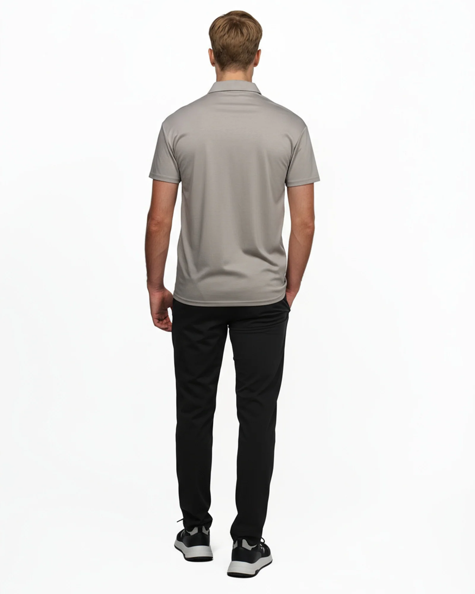 Luxury Short Sleeved Polo - Silver - Image 4