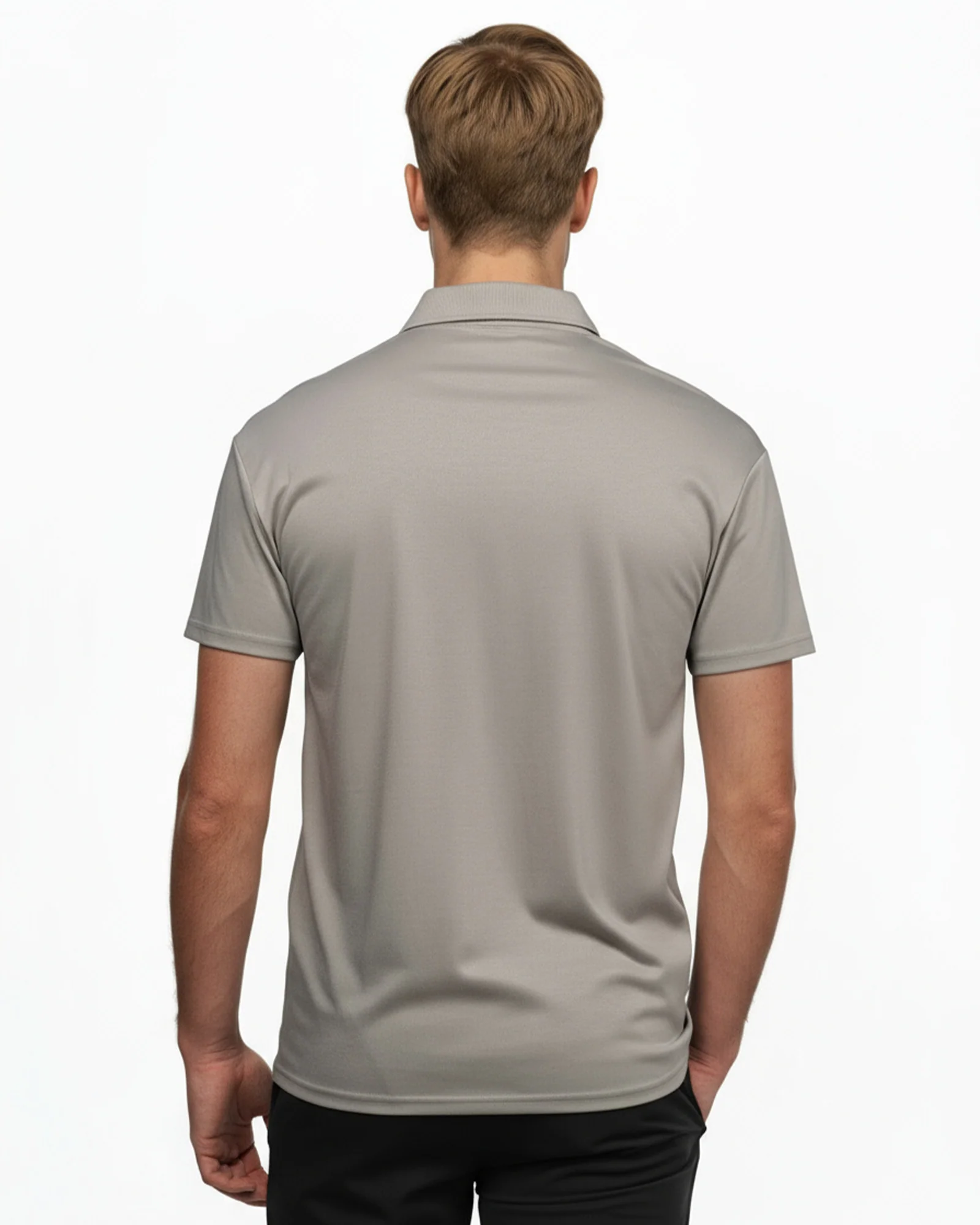 Luxury Short Sleeved Polo - Silver - Image 5